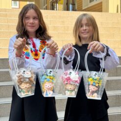 Кашпо Україночка в подарунковому пакеті кольорові