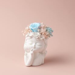 Гіпсове кашпо Мрійниця з букетом