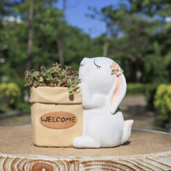 кашпо, органайзер, декор, квіти, сукуленти, зайчик, подарунок