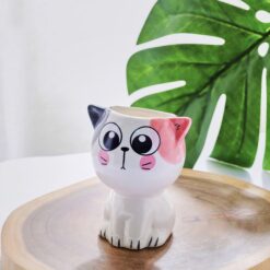 кашпо, котик, вазон для цветов, подарок, декор