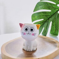 кашпо, котик, вазон для цветов, подарок, декор