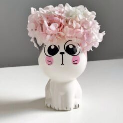 кашпо керамічне зі стабілізованою гортензією