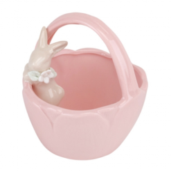 керамическая корзинка кролик, керамічний кошик кролик