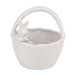 керамическая корзинка кролик, керамічний кошик кролик