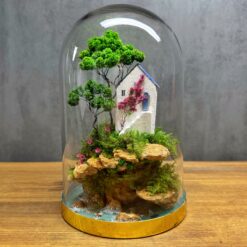 Мосаріум у колбі з будинком