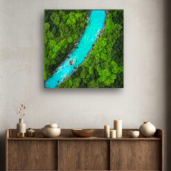 Панно «Річка» зі стабілізованим мохом