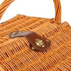 кошик для пікніка з виделками з лози