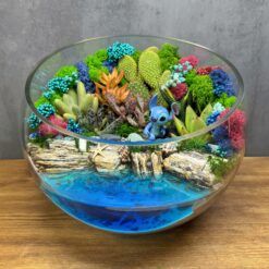 Флорариум Стич в тропиках с суккулентами