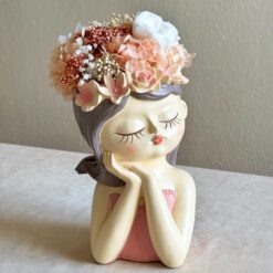 Кашпо Мері з букетом зі стабілізованих рослин