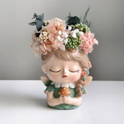 Кашпо Лісова фея у зеленому з букетом