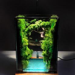 мосаріум у формі куба з мохом