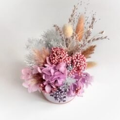 букет із стабілізованих квітів у кашпо