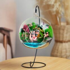 флораріум у підвісній кулі з сукулентами